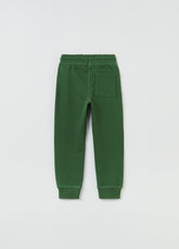 Ovs Boys Solid Colour Plush Joggers With Drawstring